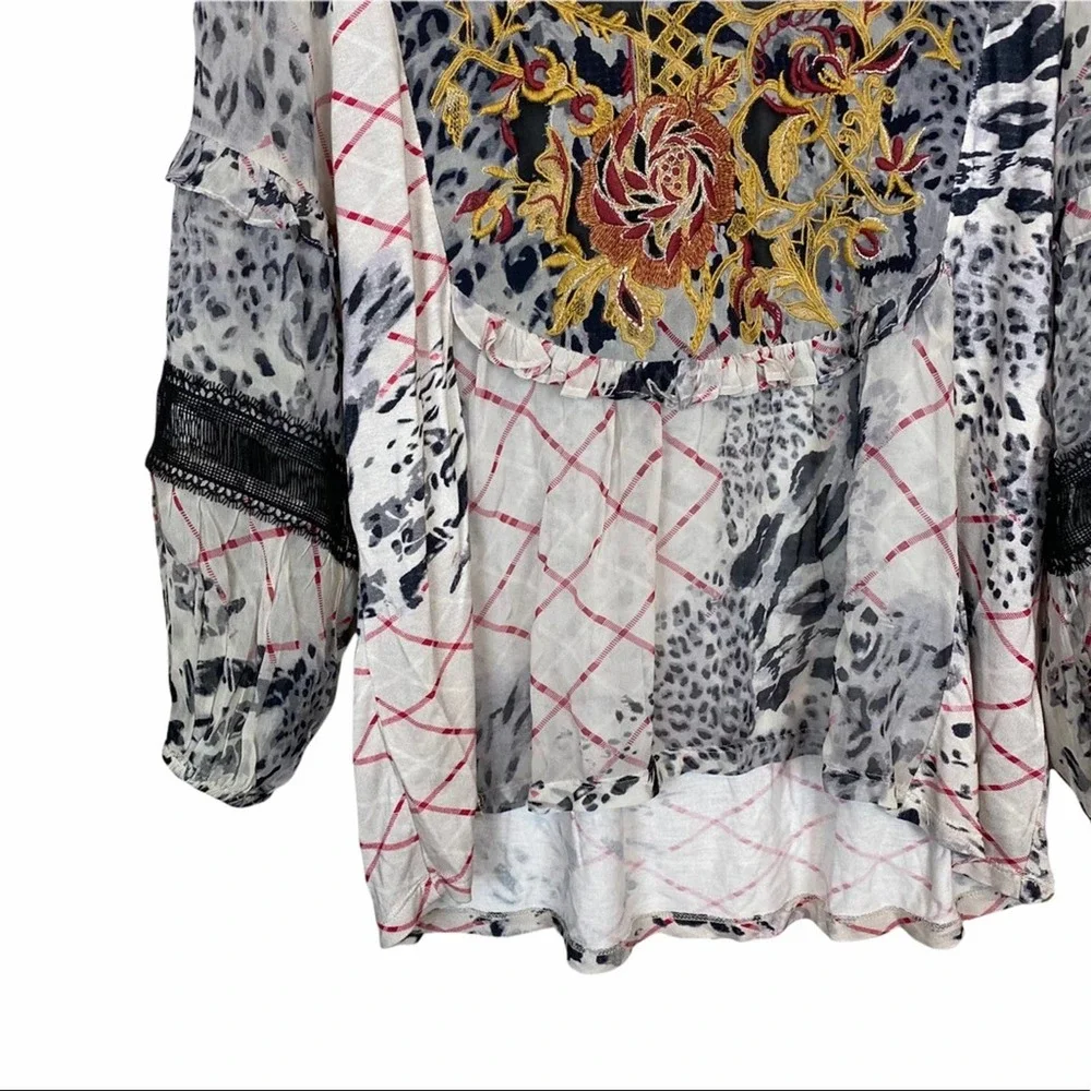 Anthropologie Mathilda Boho Peasant Top Size Small - Picture 8 of 10